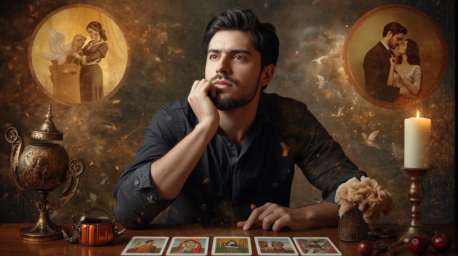 Was denkt er über mich Kartenlegen - Tarot Liebe Partner
